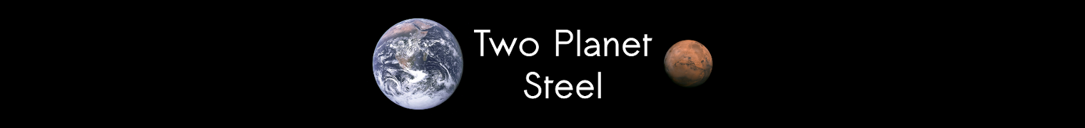 Two Planet Steel banner logo